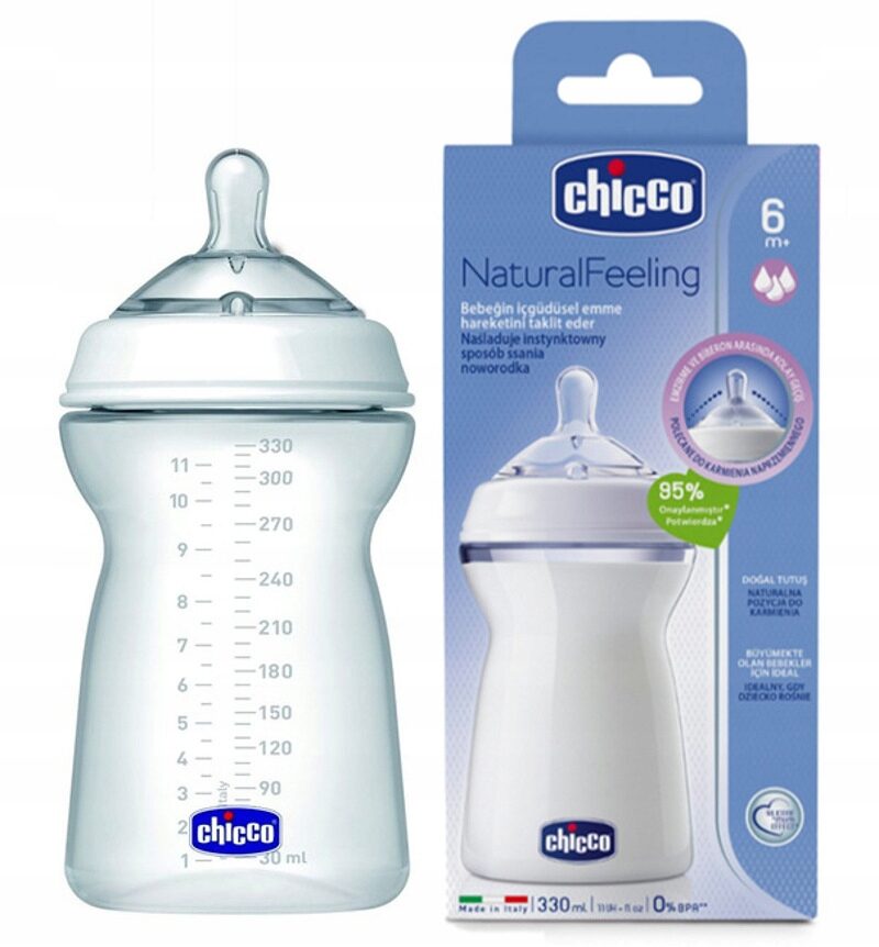 Chicco Natural Feeling pudelīte, 330ml, demo
