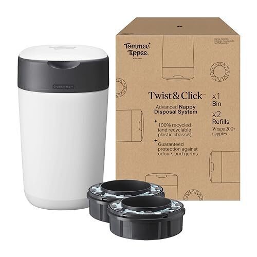 Tommee Tippee autiņbiksīšu konteiners Twist & Click +2 kasetes