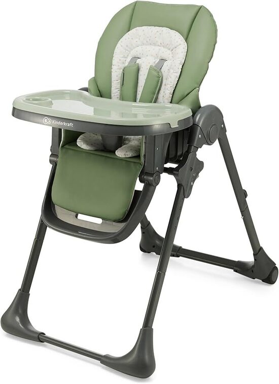 KINDERKRAFT TUMMIE barošanas krēsls 2in1, green