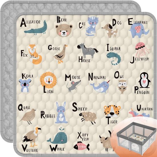 Rotaļu paklājs izglītojošs balts