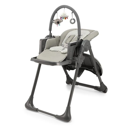 KINDERKRAFT TUMMIE barošanas krēsls 2in1, grey