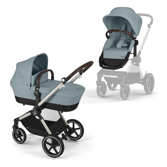 Cybex Eos Lux Sky Blue 2in1 bērnu rati