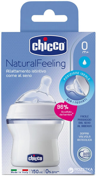 Chicco Natural Feeling pudelīte, 150ml