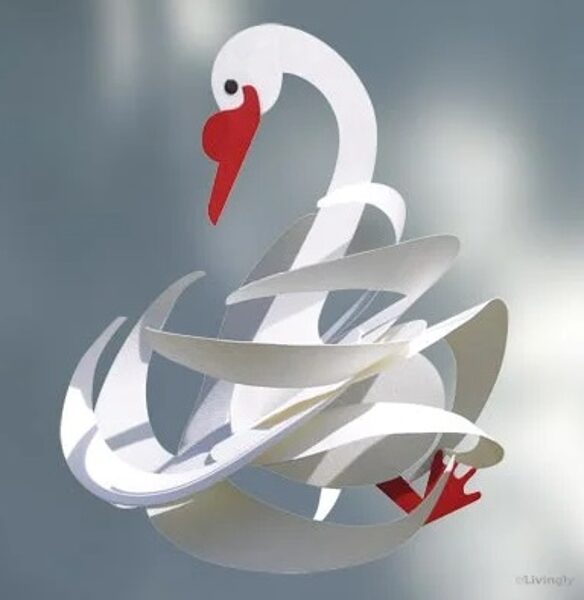 Livingly bērnistabas dekors Swan, 22cm