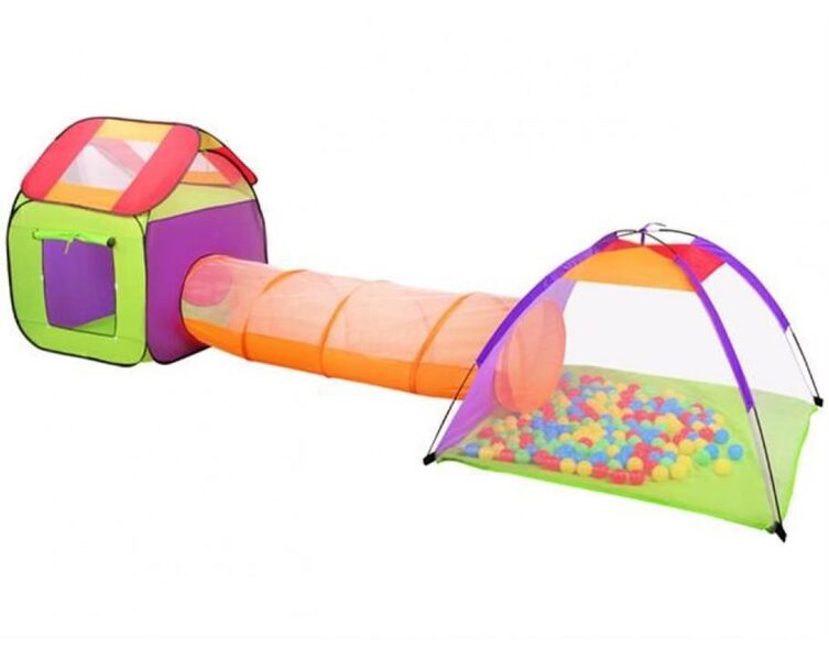 MalaTec rotaļu telts ar tuneli +200 bumbiņas