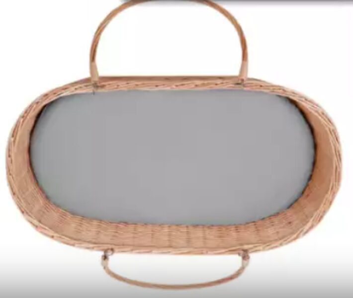 Palags ar gumiju 38x80cm Mozus grozam, pelēks